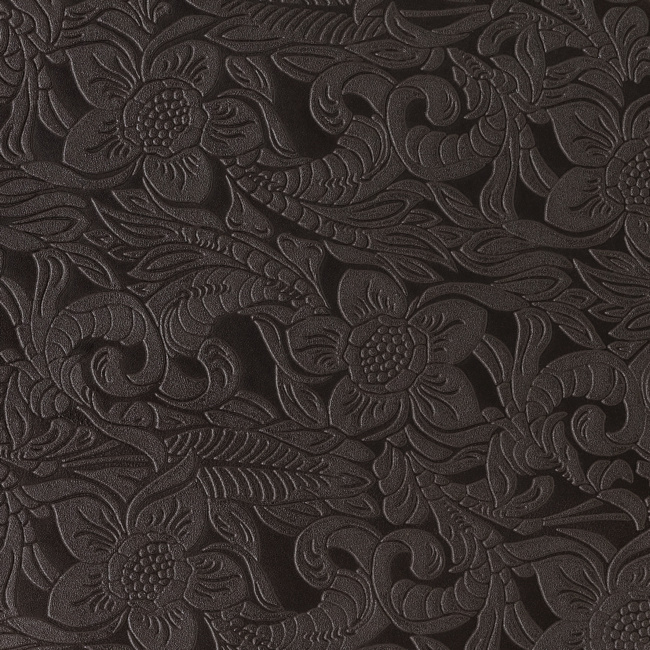 Flower Power Embossed Chocolate Brown