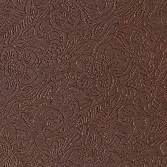 Flower Power Embossed Dark Brown