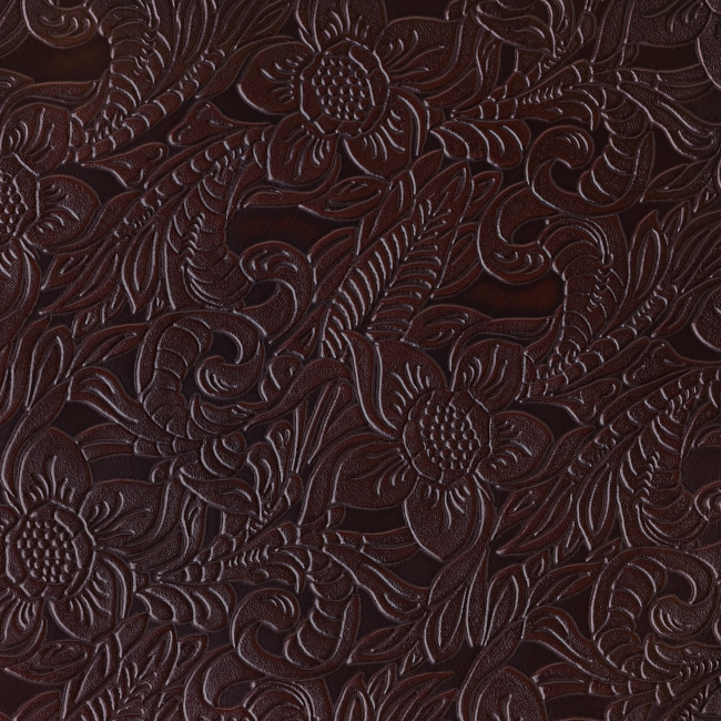Flower Power Embossed Hand-Polished Oxblood