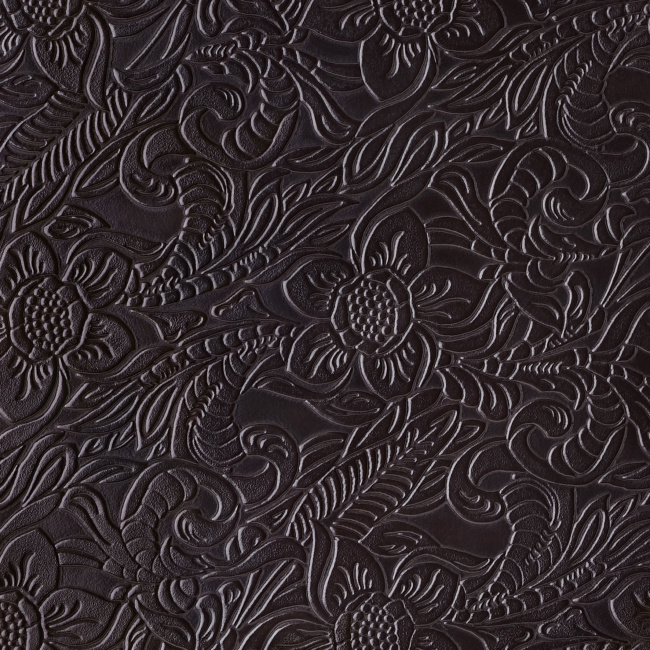 Flower Power Embossed Hand-Polished Brown
