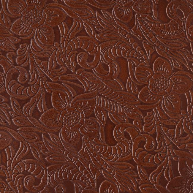 Flower Power Embossed Hand-Polished Chestnut