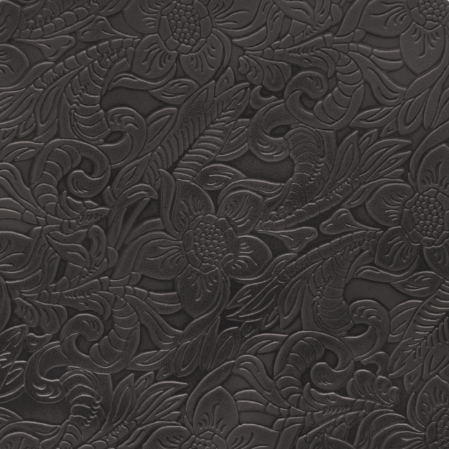 Flower Power Embossed Hand-Polished Grey